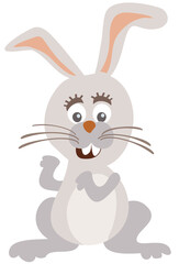 Cute cartoon hare bunny character