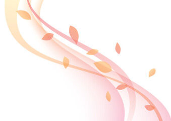 秋のイメージ（風に舞う紅葉した葉）