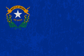 Nevada state grunge flag. Vector illustration.