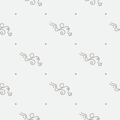 seamless monochrome floral pattern