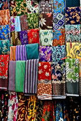 Yogyakarta batik cloth sold in traditional markets