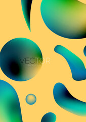 Fluid shapes vertical wallpaper background. Vector illustration for banner background or landing page