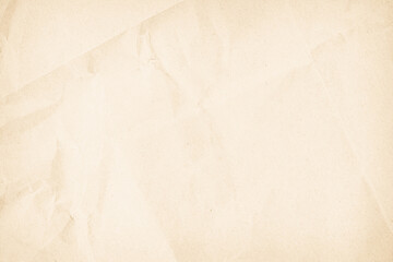 Brown recycled paper crumpled vintage texture background for letter. Abstract parchment old retro page grunge blank.