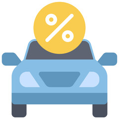Car loan icon. Flat design. For presentation.