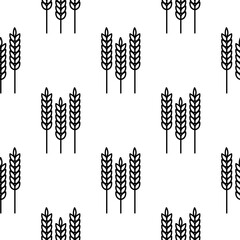 Seamless pattern of wheat ears