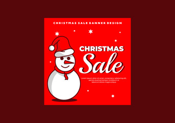 Christmas social media banner and ads design in red color