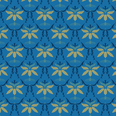 Victorian vintage floral seamless pattern