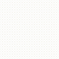 Minimalist seamless pattern with tiny stars and dots. 4 pointed stars and dots on white background.