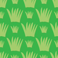 Seamless  grass pattern. Vector illustration.