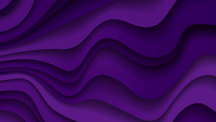 Dark violet paper waves abstract design