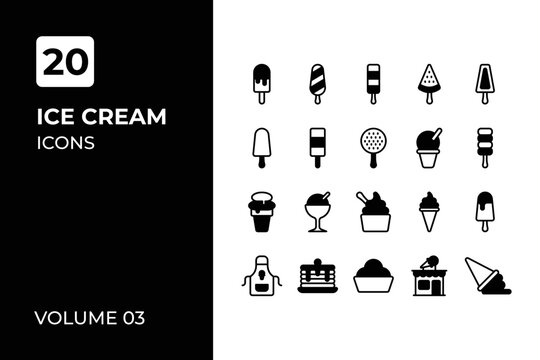 Ice Cream  icons collection. Set contains such Icons as berry, beverage, candy, cherry and  more