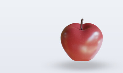 Fototapeta na wymiar 3d Fruits Apple rendering top view