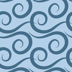 Naklejka premium Curly seamless pattern. Vector background.