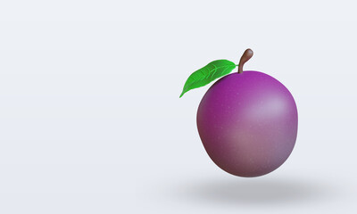 3d Fruits Passion fruit rendering right view