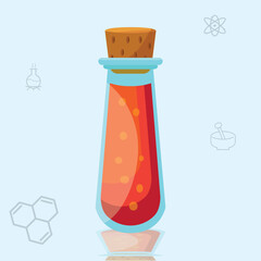 illustration of a bottle with a glass of wine