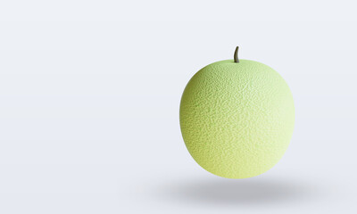 3d Fruits Cantaloupe rendering top view