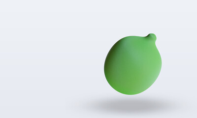 3d Fruits Lime rendering top view