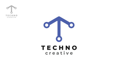 Technology Logo Design Template With Creative Concept