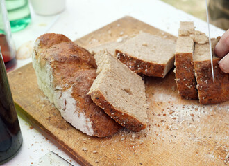 Sliced bread. It's leavened, fluffy and sprinkled with cumin and salt.