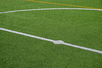 Obraz premium Central part of an artificial turf soccer pitch