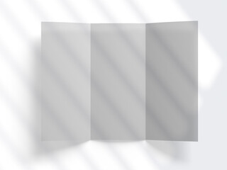 white paper for Mockup, 3d illustration, 3d rendering