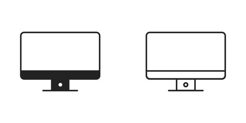 display icon, black design template, modern technology device screen, vector illustration digital design