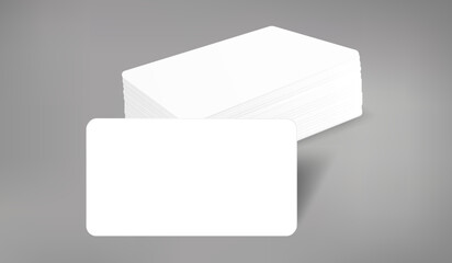 Business Card Stack White Blank Mockup Brand Identity Corporate Stationary Template