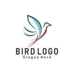 Modern logo bird design template