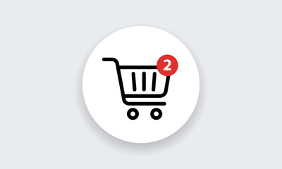 Shopping Cart Icon. basket symbol, Online shop and sale. Simple element Design. Vector Illustration