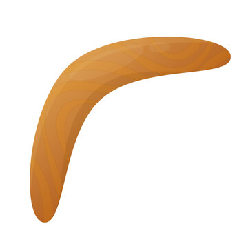 recommend clip art: wooden boomerang vector illustration clipart isolated on white background