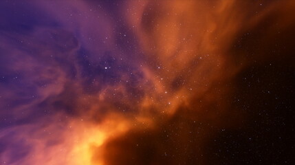 Cosmos is a nebula of gas, stars planets and galaxies. Expansion of the universe 3d render