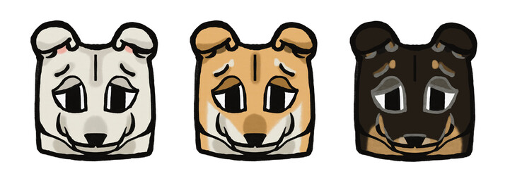 dog face, sad version