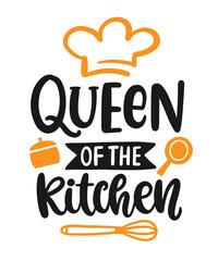 Queen of the Kitchen, Master chef hand written lettering emblem