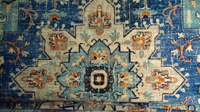 Carpet factory. special design woven carpets and patterns. 4k