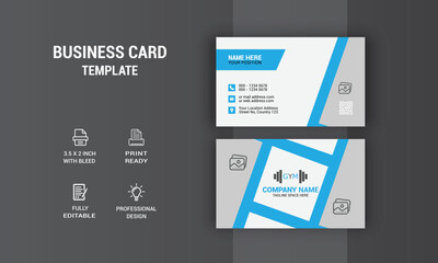 Gym Company Business Card Design. Card Design. Photos & Vector Standard Template