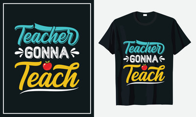 Teacher T-shirt Design vector
