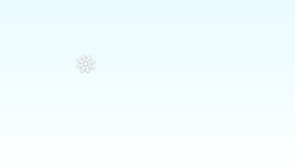 Christmas  Vector Background with Falling Snowflakes. Isolated on Red Background. Realistic Snow Sparkle Pattern. Snowfall Overlay Print. Winter Sky. Papercut Snowflakes.