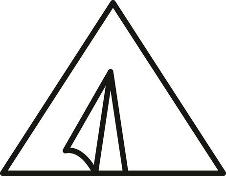 recommend clip art: Tent in trendy line style