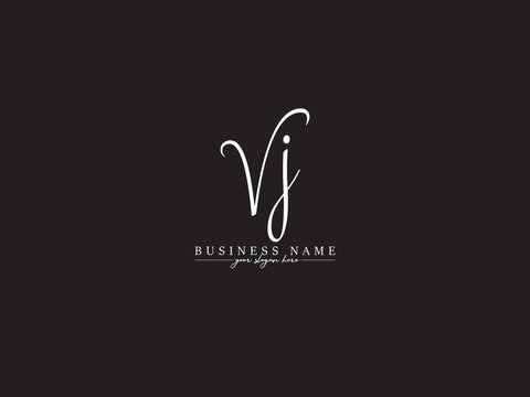 Simple VJ Logo Icon, Unique Vj jv Logo Letter Vector Image Design For Your Beauty Shop