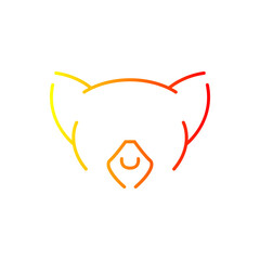 Animals head logo gold elegan outline simpel and minimalist