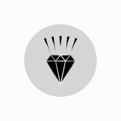 Diamond Icon. Jewelry Symbol - Vector.    