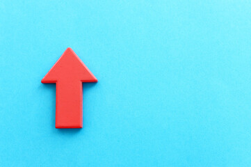 Top view image of arrows on textured paper background