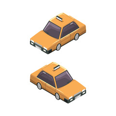 taxi isometric illustration vector design