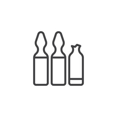 Glass capsule line icon