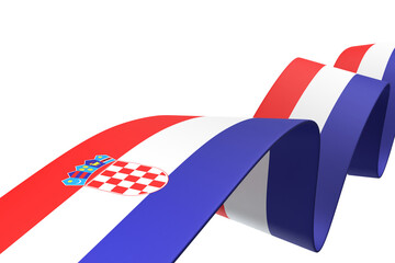 Croatia flag design national independence day banner element transparent background png