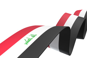 Iraq flag design national independence day banner element transparent background png