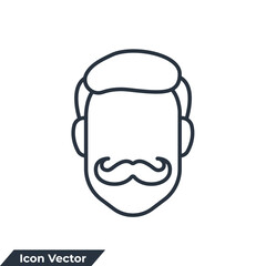 hair cut icon logo vector illustration. gentle man smooth haircut symbol template for graphic and web design collection