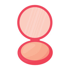 pink  powder with mirror 