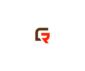 CR, RC, GR, RG Letter Logo Vector Template Abstract Monogram Symbol - obrazy, fototapety, plakaty