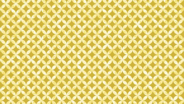 Japanese traditional yellow patterns vertical scrolling and blinking on 4k background